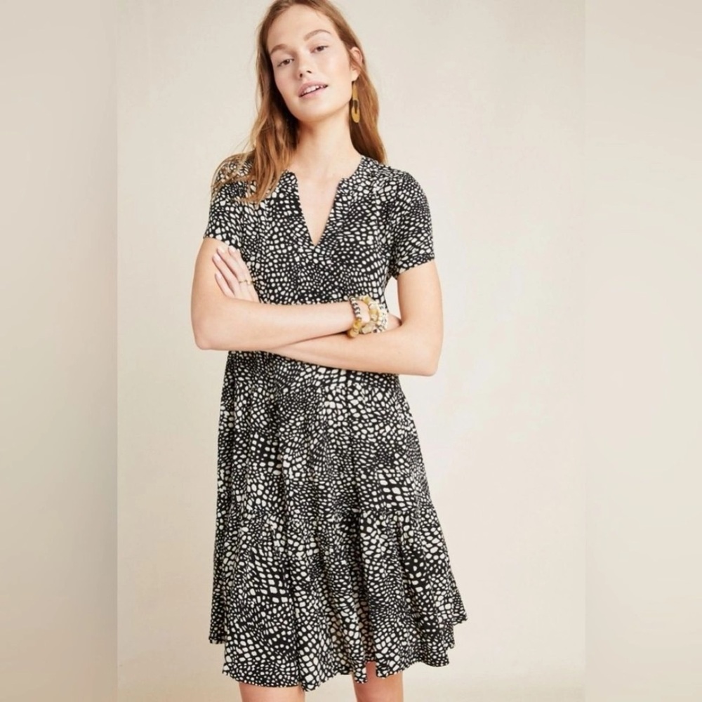 Maeve black and white dress